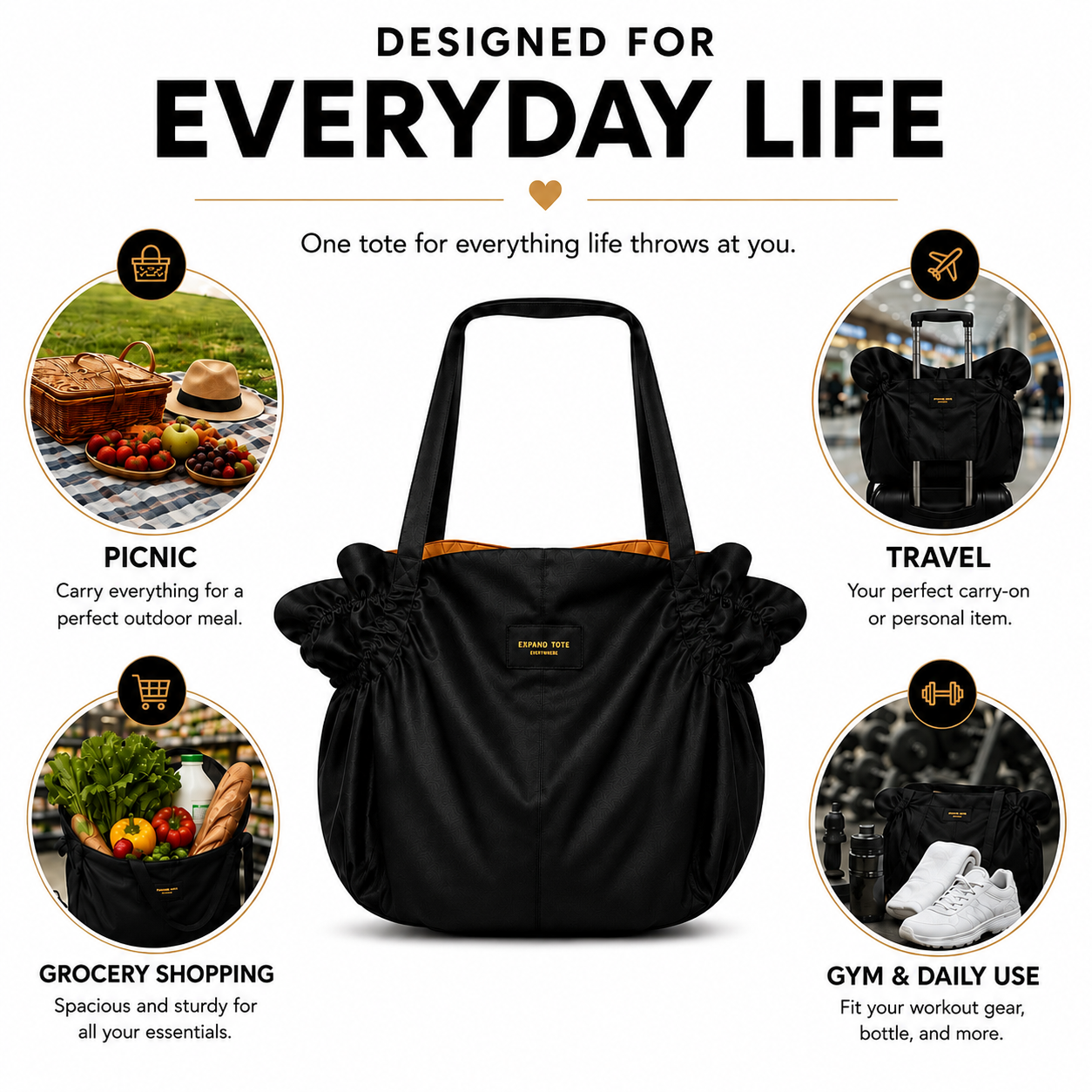 The Expand Tote — Grocery & Everyday Essentials Bag